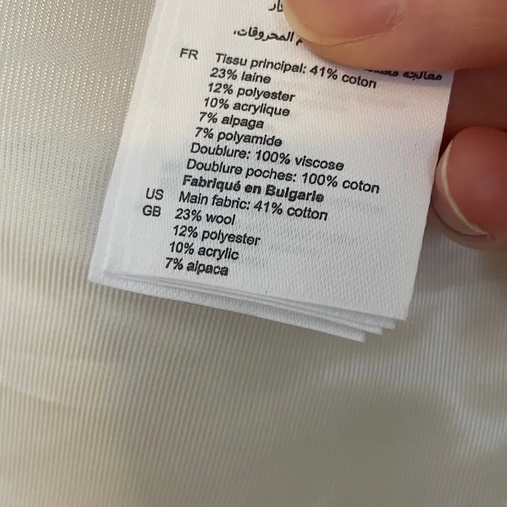 EUC Sandro Women's Elegant Cream Blazer - Picture 4 of 7